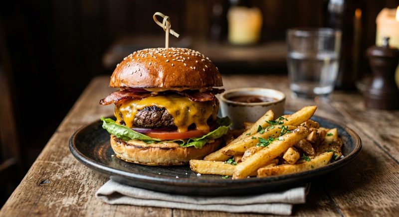 Hamburguesa con papas