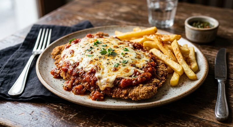 Milanesa napolitana generada con IA